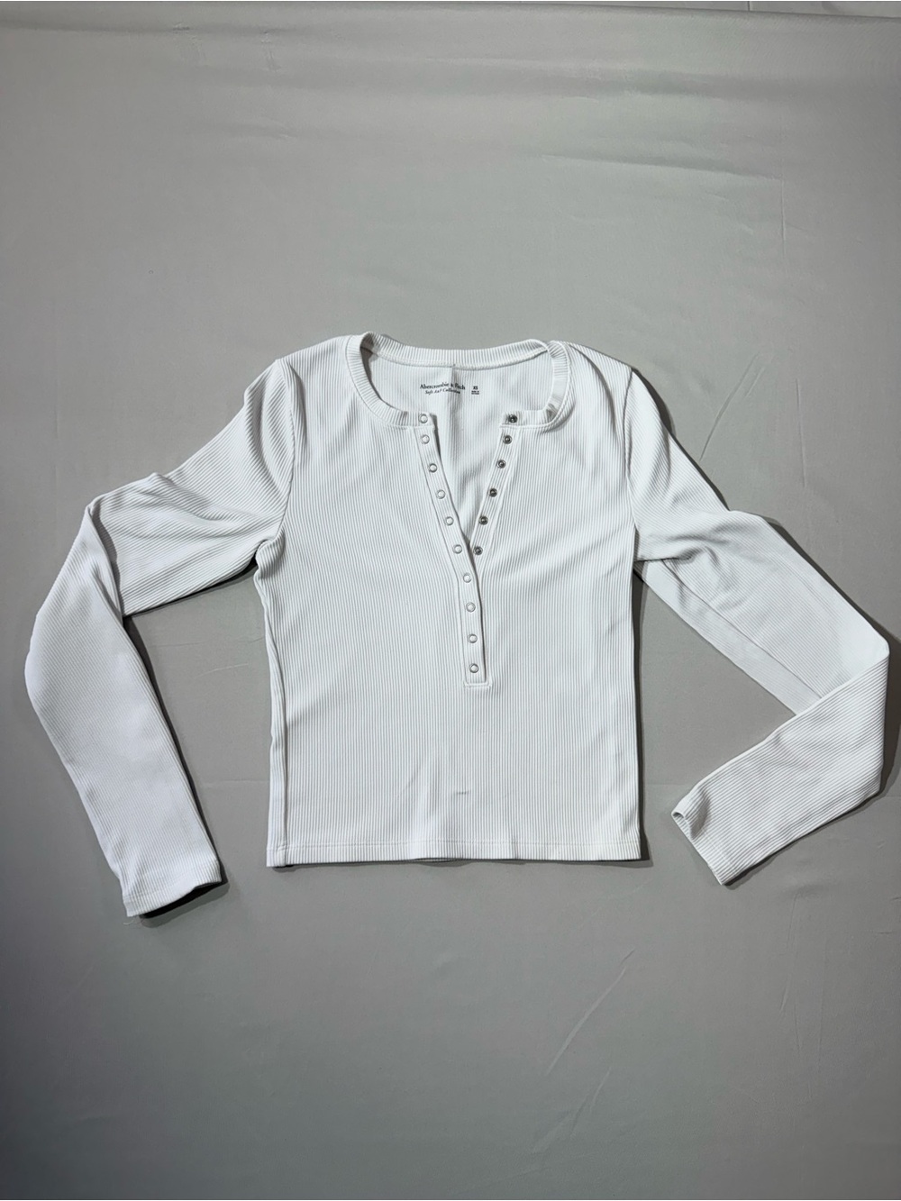 Abercrombie and fitch soft Af ribbed long sleeve Henley top